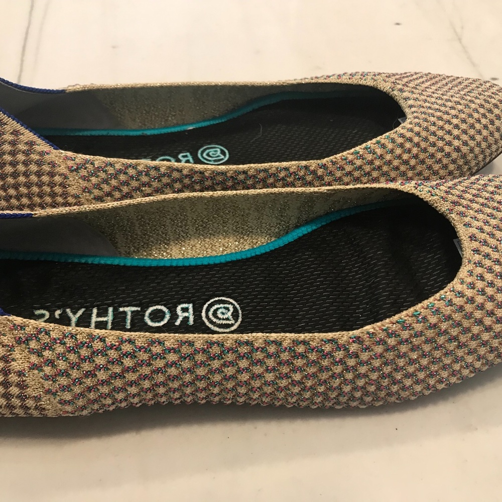 Rothy’s “The Square” in Multi Metallic